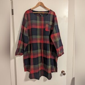 Plaid Tunic Dress 3XL